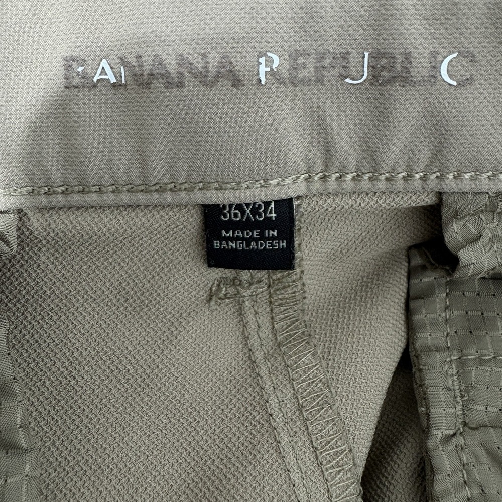 Banana Republic Pants Mens 36 X 34 Tan Performance Lightweight Zip Pocket - Picture 7 of 8